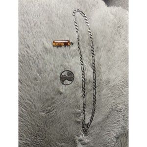 Silver 925 Figaro Chain & Silver Pendants Lot